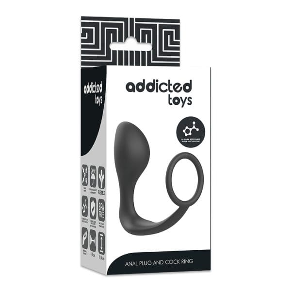 ADDICTED TOYS - ANAL PLUG WITH BLACK SILICONE RING 6